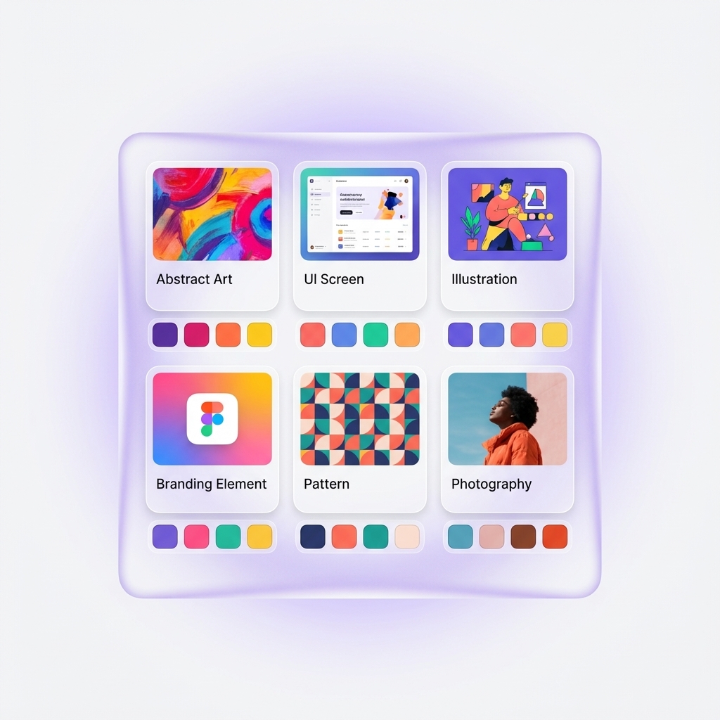 Inspo AI Moodboard with Color Palette Chips