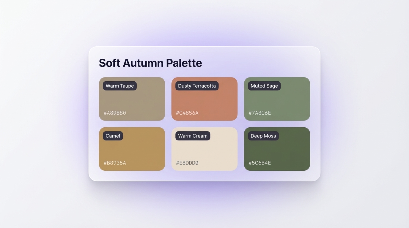 Soft Autumn Palette - Color Swatches UI Panel