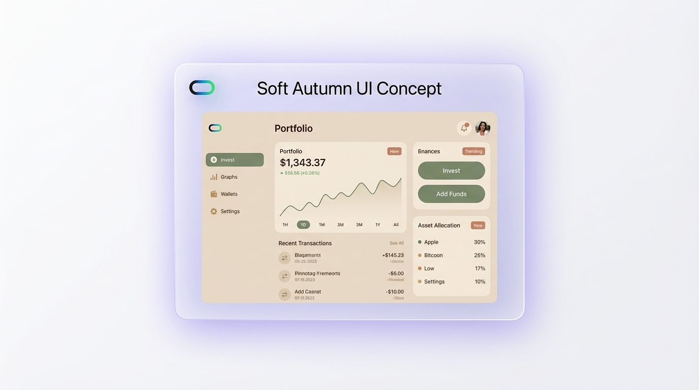 Soft Autumn UI Concept - Moodboard Panel