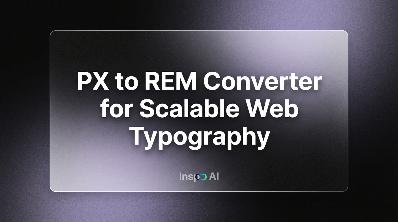 PX to REM Converter for Scalable Web Typography