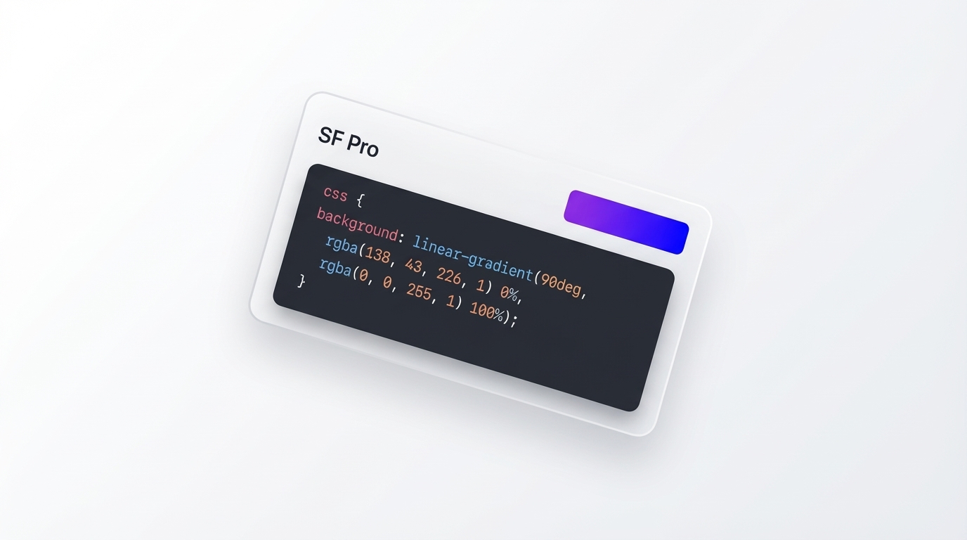 CSS Gradient Generator — Code Output Panel with Syntax Highlighting
