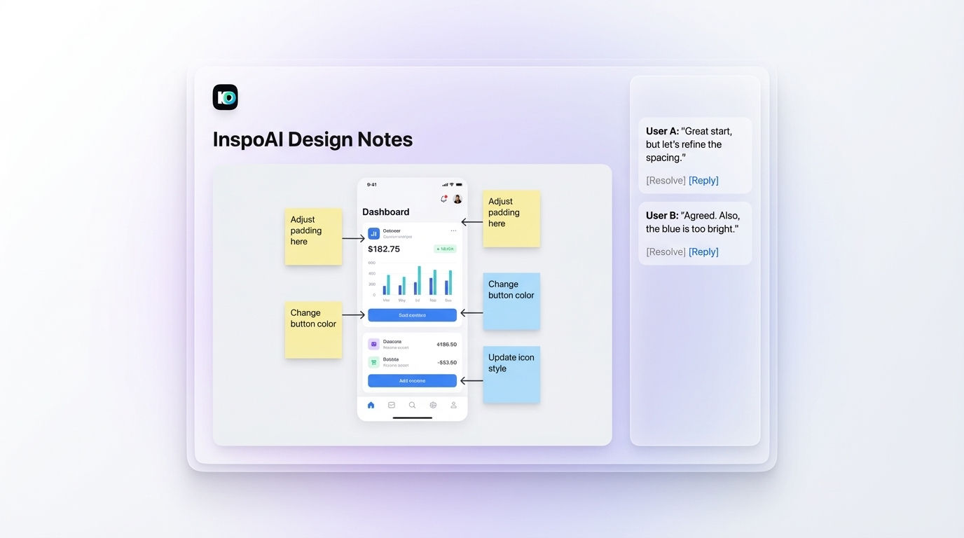 InspoAI Design Notes Panel