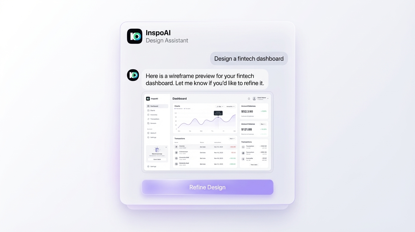 InspoAI AI Chat Design Interface