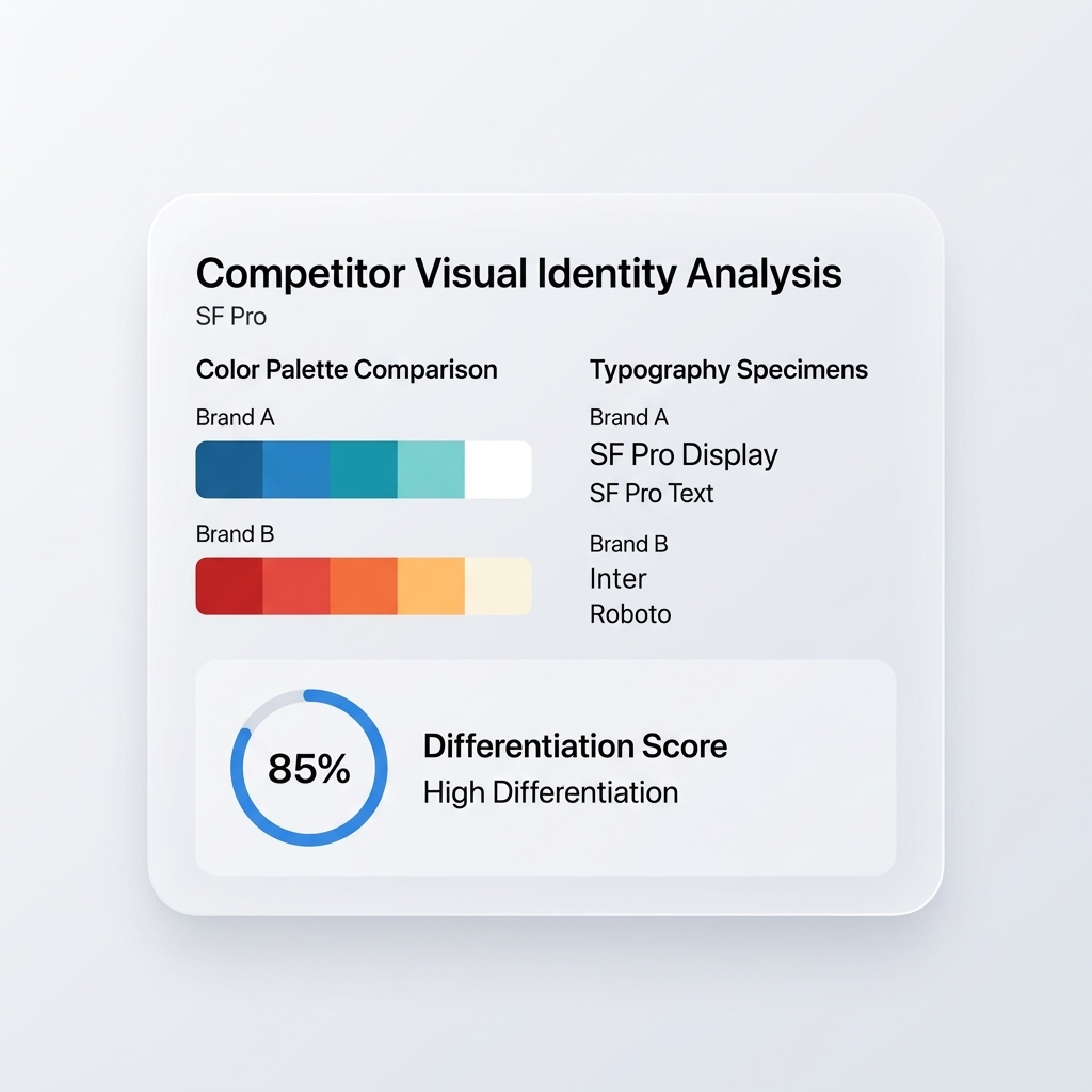Competitor Visual Identity Analysis UI