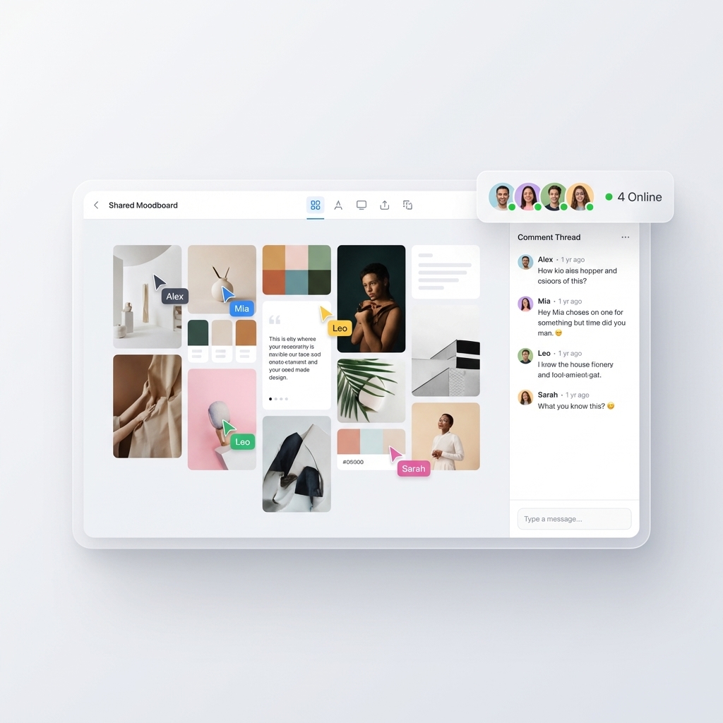 Real-Time Collaboration Moodboard UI