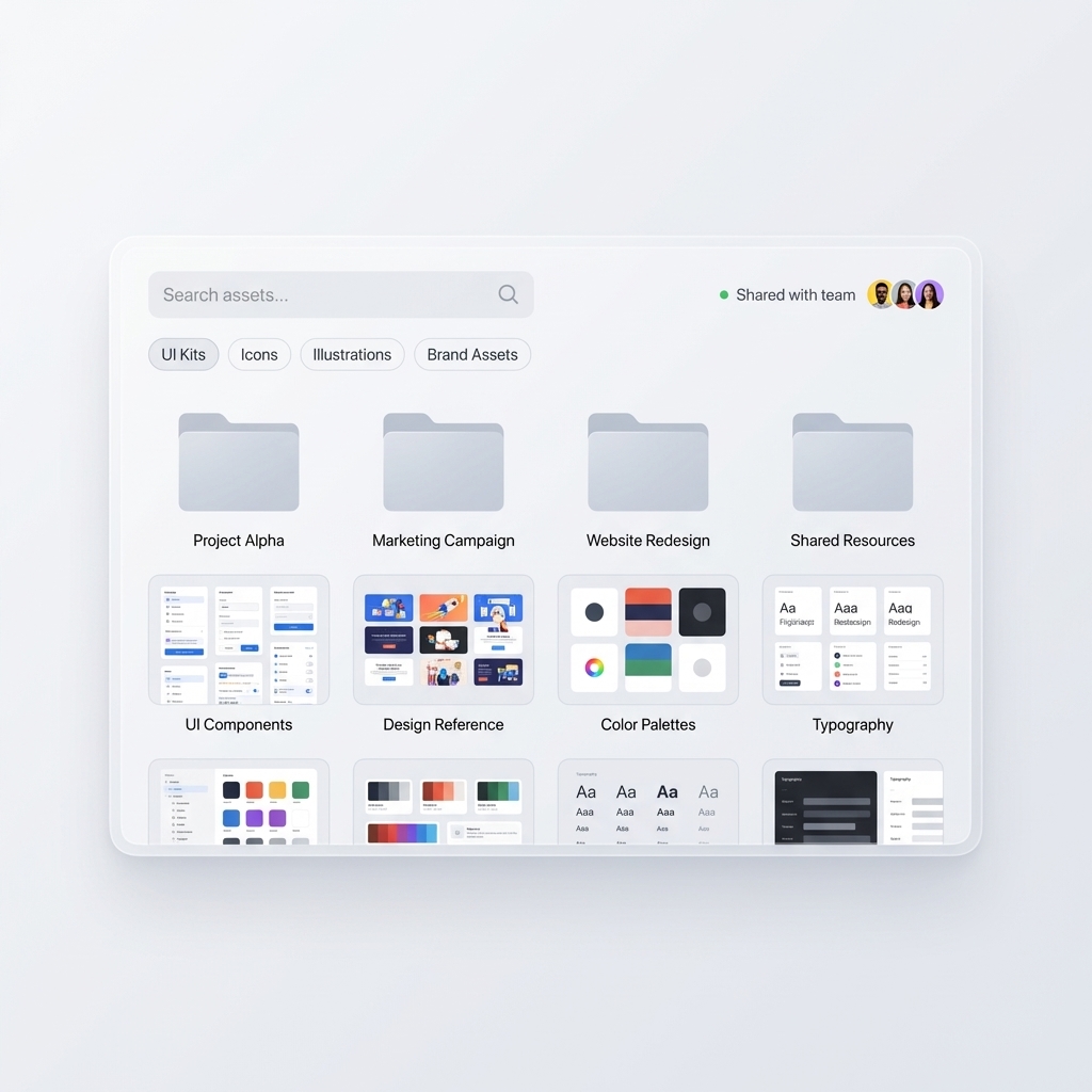 Design Asset Library Collaboration UI