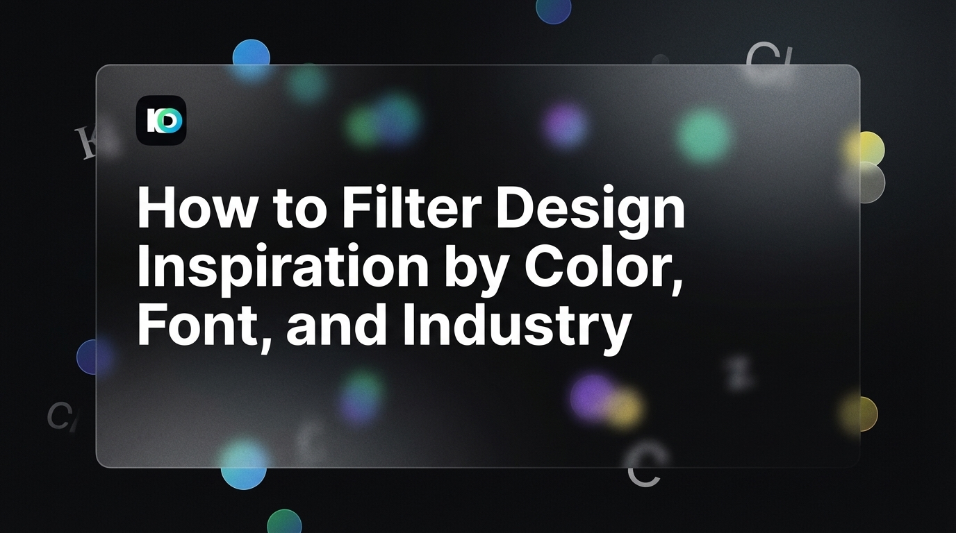How to Filter Design Inspiration by Color, Font, and Industry