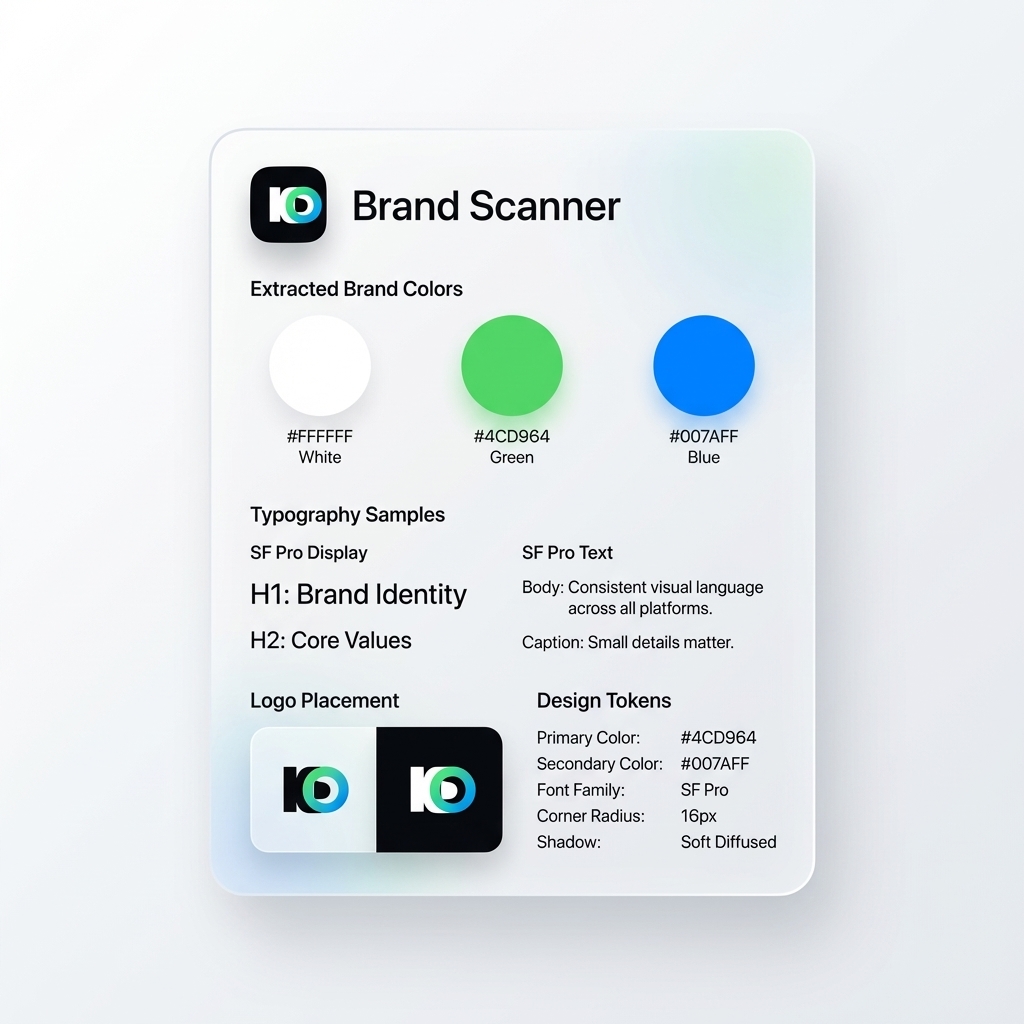 InspoAI brand scanner and design asset library