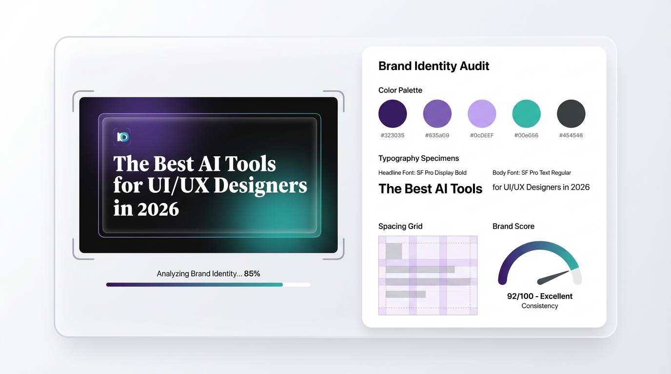 InspoAI brand scanner and design audit interface