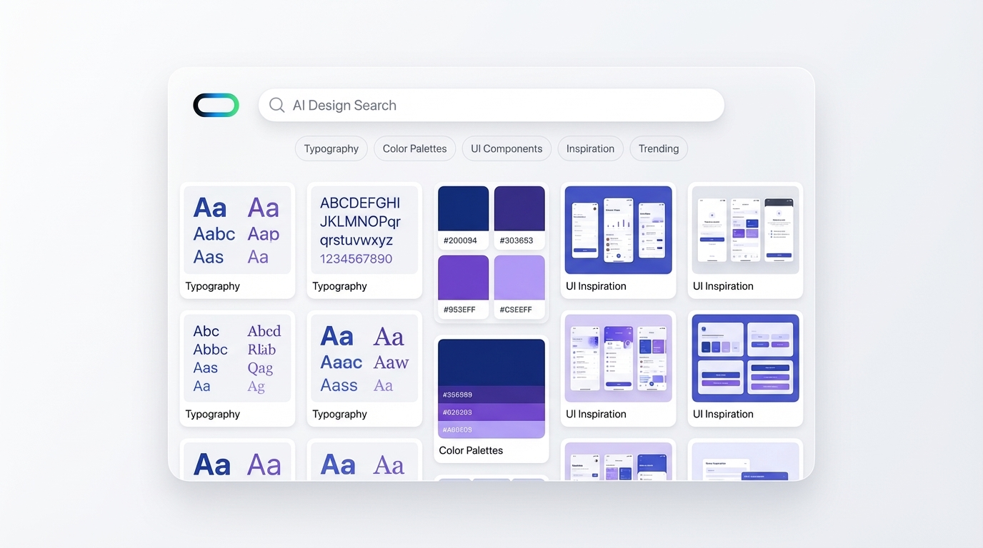 UI Mockup: InspoAI Design Search Interface