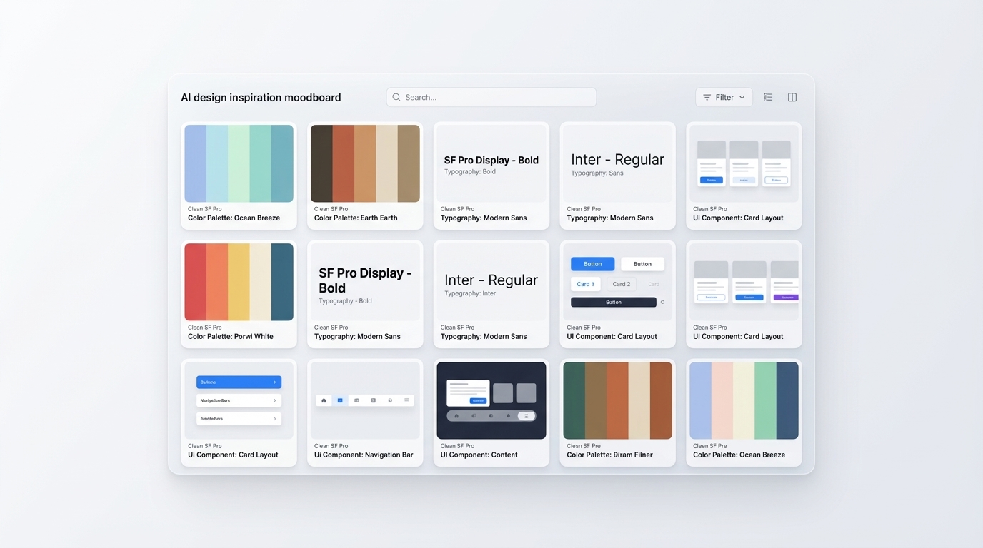 Inspo AI Moodboard Interface