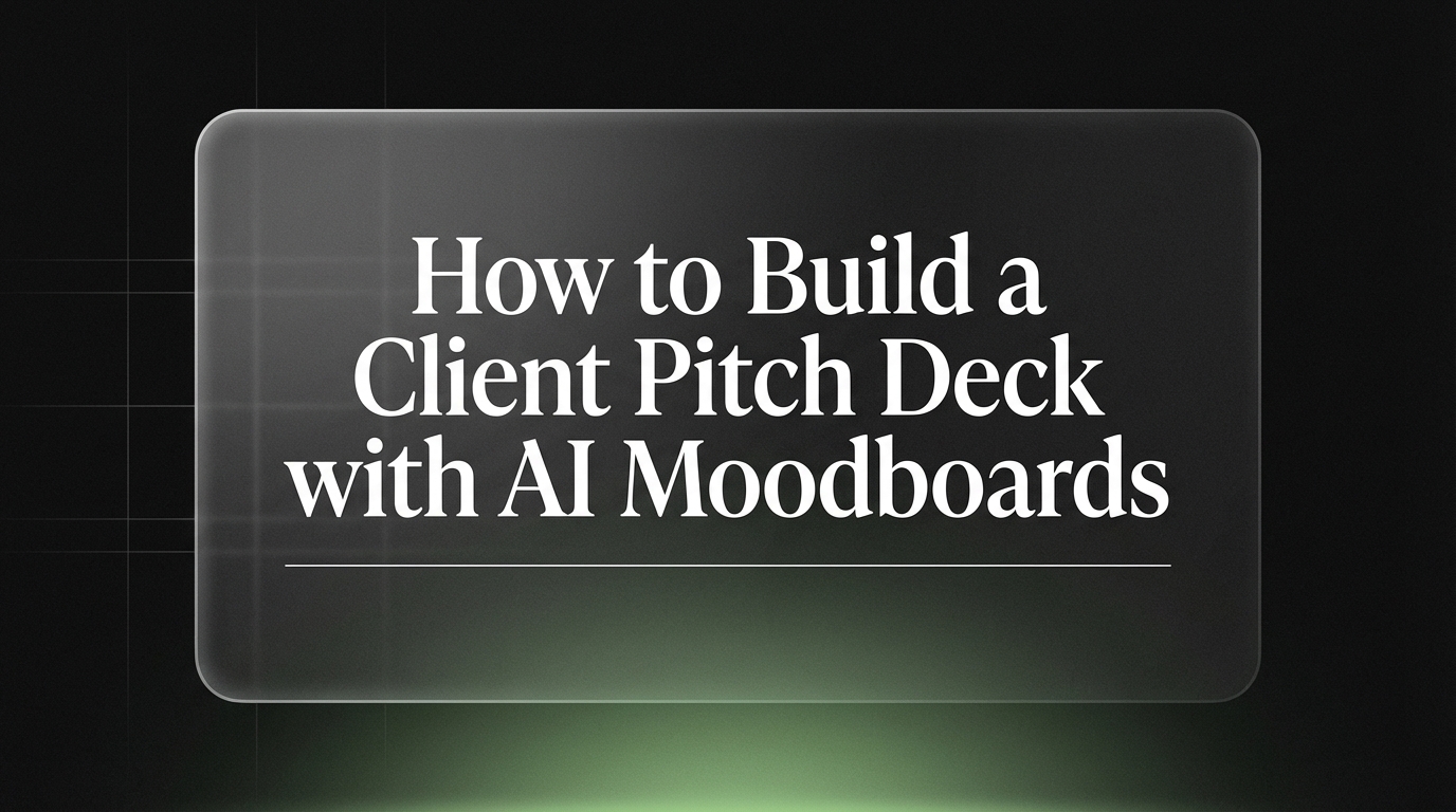 How to Build a Client Pitch Deck with AI Moodboards