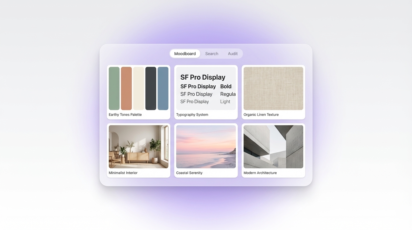 Inspo AI Moodboard Builder UI
