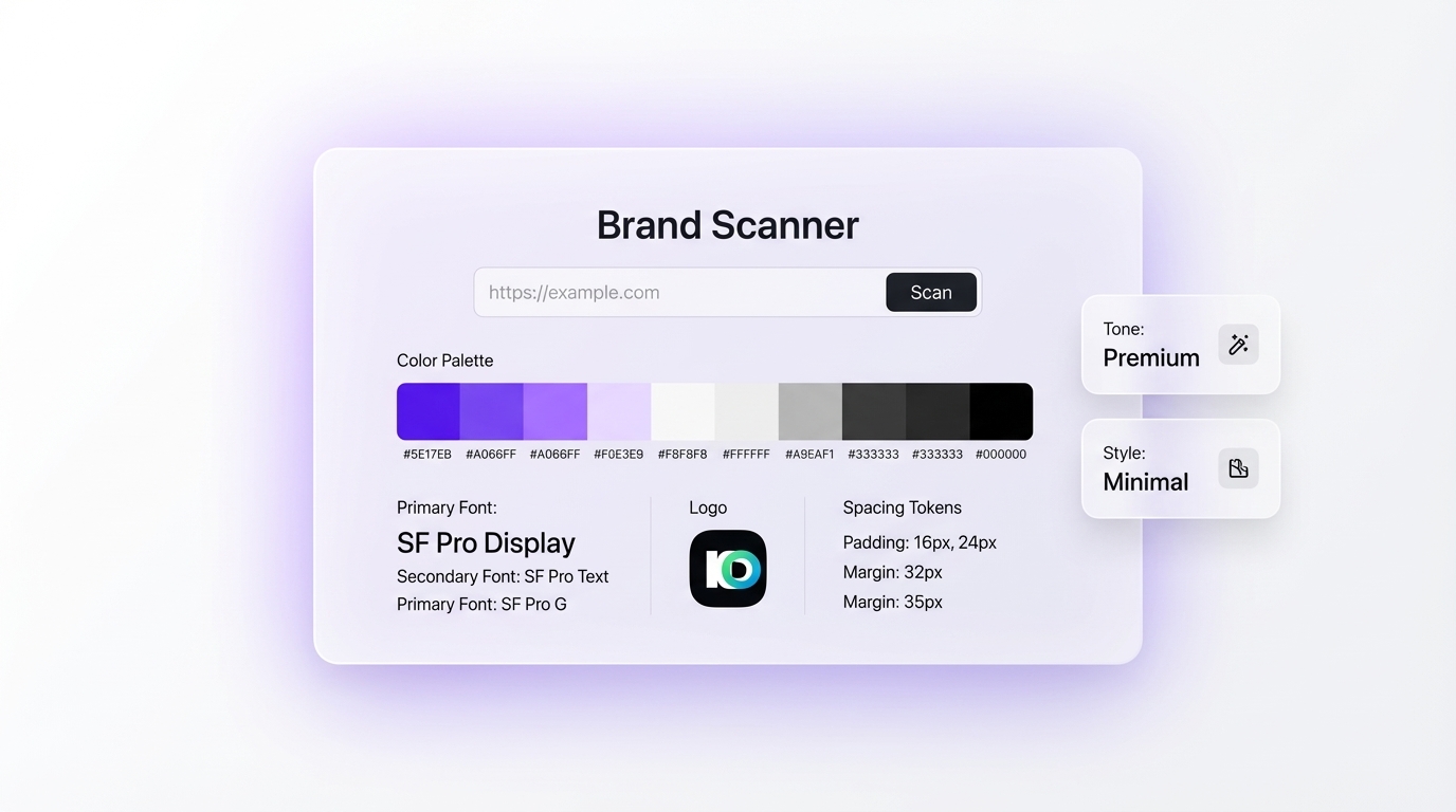 Inspo AI Brand Scanner UI