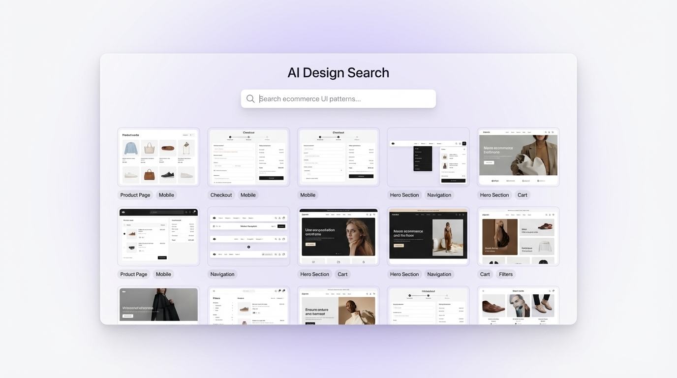 Inspo AI E-Commerce Design Search UI
