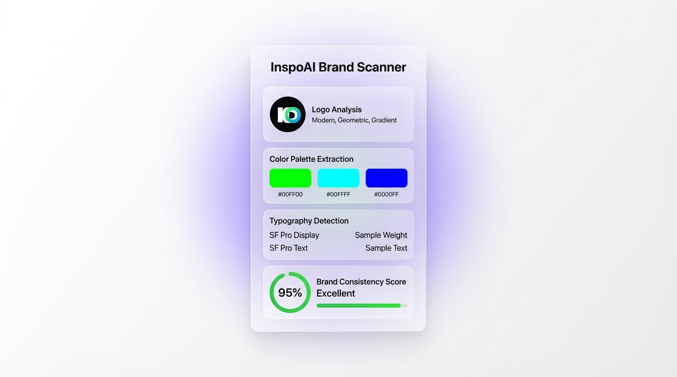 InspoAI UI Mockup - Brand Scanner Interface