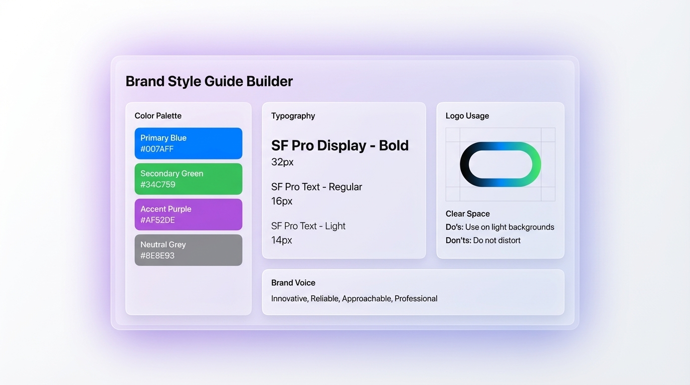 Brand Style Guide Builder UI