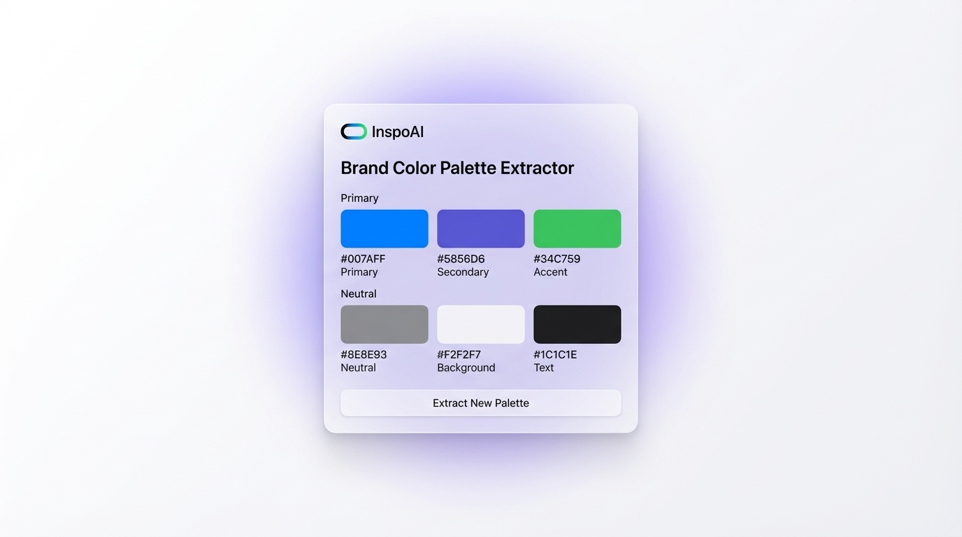 InspoAI Brand Color Extractor UI