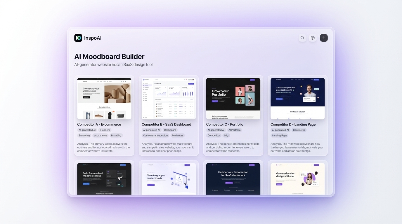 InspoAI Moodboard Builder UI