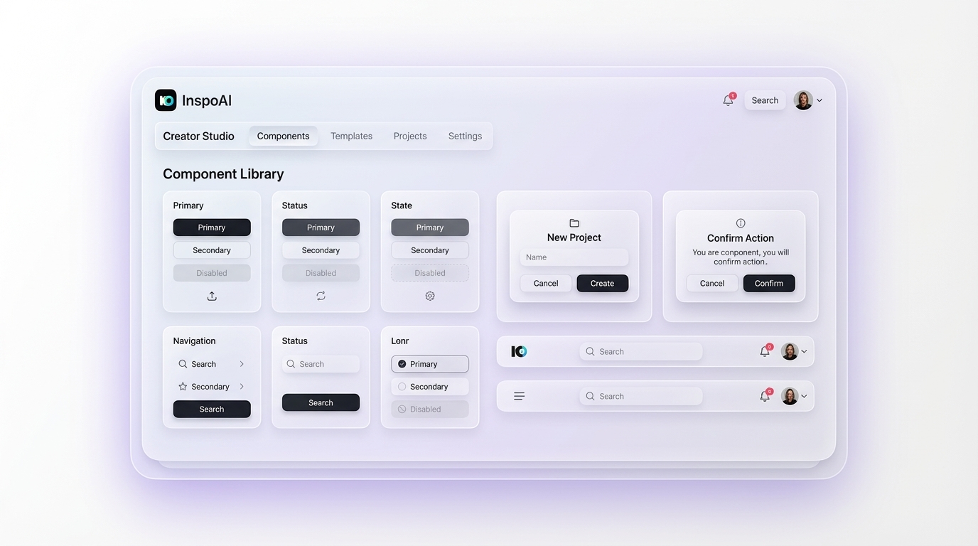 InspoAI Creator Studio UI